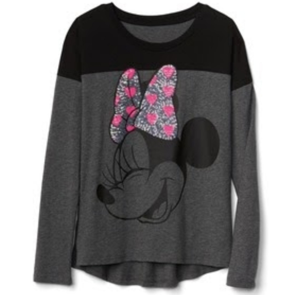 Girls Minnie Mouse Embellished Colorblock Tee